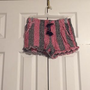 Pink and Black Flowered Shorts w/Pockets!!!!